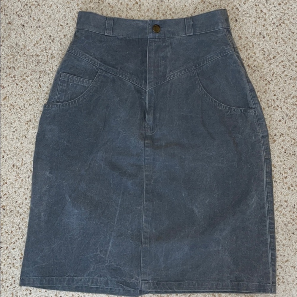 Vintage NWOT Grey High-Waisted Skirt